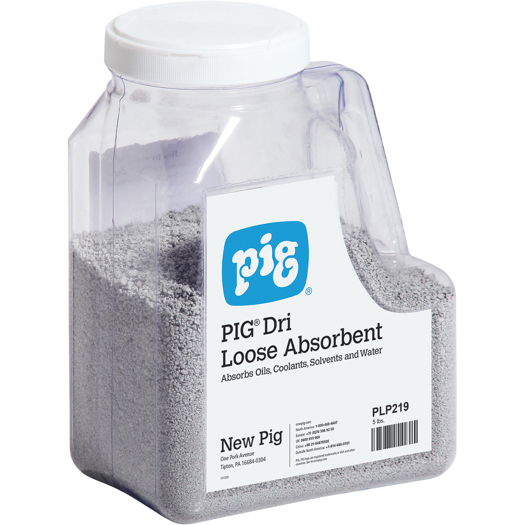 New Pig Universal Loose Absorbent, 4-Count of 4-Lb. Shaker Containers, Model#  PLP219
